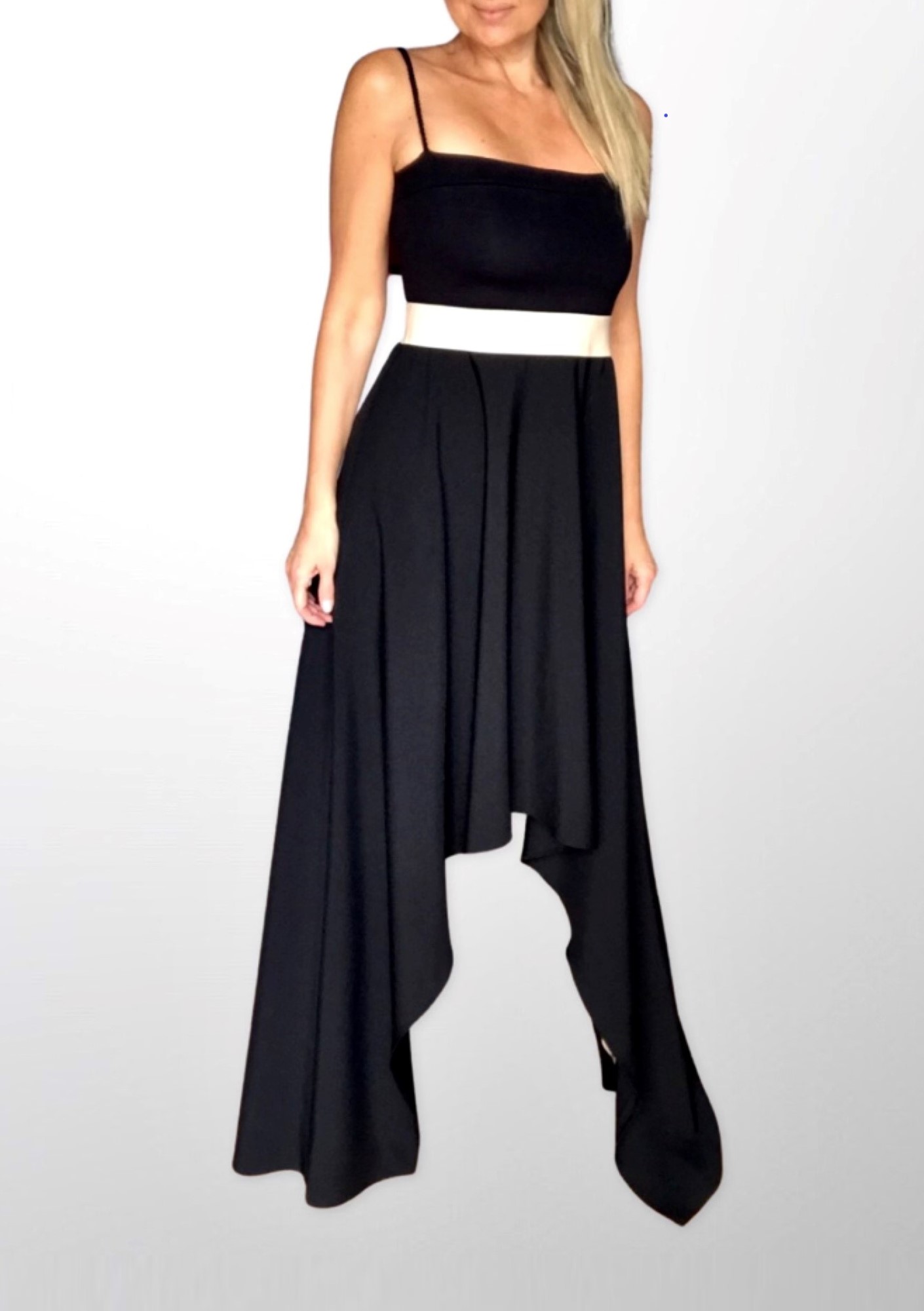 Dlouhé asymetrické šaty BOROS DR-L-AS02